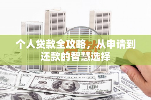沿滩个人贷款全攻略，从申请到还款的智慧选择