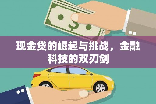 沿滩现金贷的崛起与挑战，金融科技的双刃剑