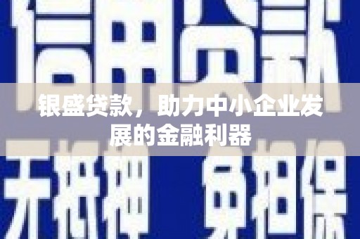 沿滩银盛贷款，助力中小企业发展的金融利器