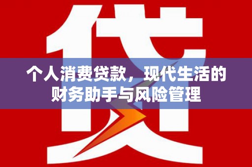 沿滩个人消费贷款，现代生活的财务助手与风险管理