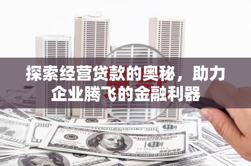 沿滩探索经营贷款的奥秘，助力企业腾飞的金融利器