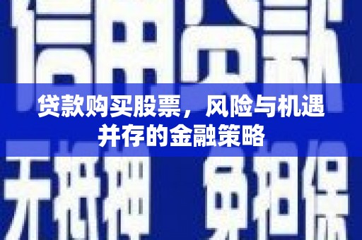 沿滩贷款购买股票，风险与机遇并存的金融策略