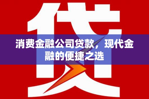 沿滩消费金融公司贷款，现代金融的便捷之选