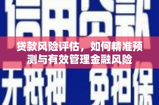 沿滩贷款风险评估，如何精准预测与有效管理金融风险