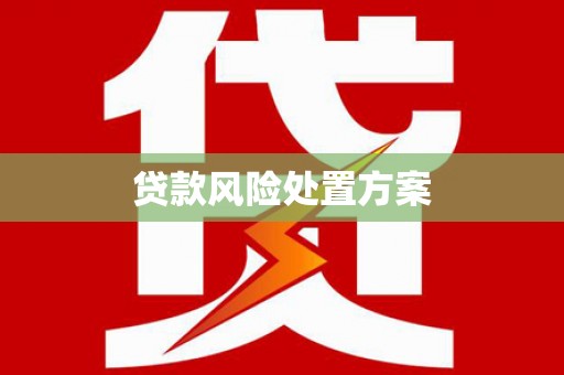 沿滩贷款风险处置方案