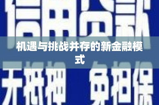 沿滩机遇与挑战并存的新金融模式