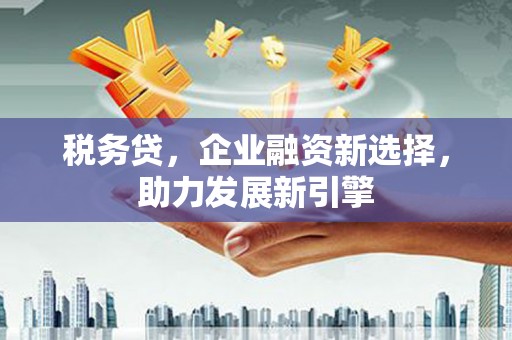 沿滩税务贷，企业融资新选择，助力发展新引擎