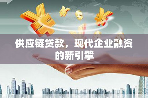 沿滩供应链贷款，现代企业融资的新引擎