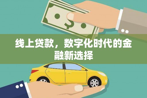沿滩线上贷款，数字化时代的金融新选择