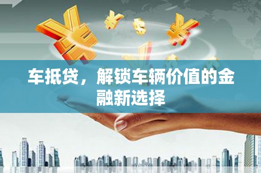 沿滩车抵贷，解锁车辆价值的金融新选择
