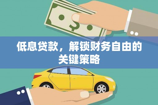 沿滩低息贷款，解锁财务自由的关键策略