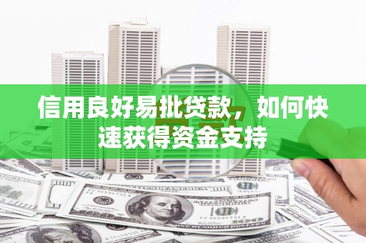 沿滩信用良好易批贷款，如何快速获得资金支持